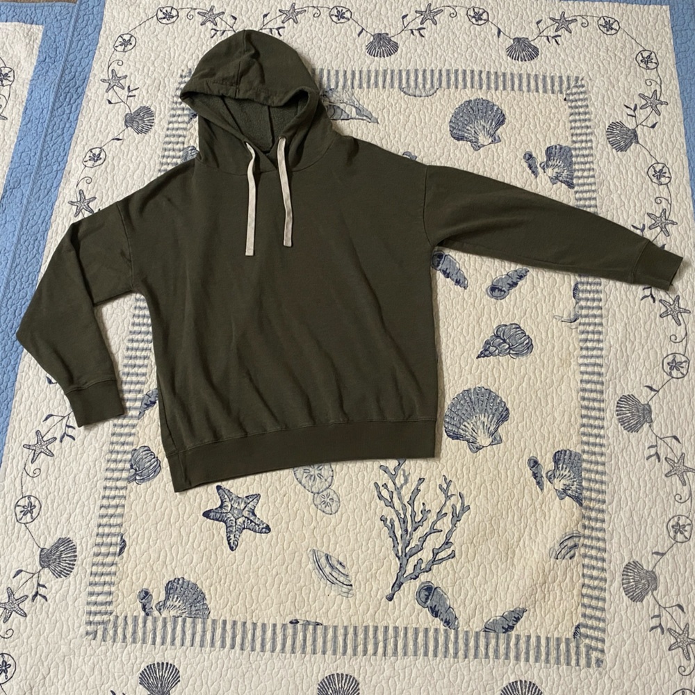 Buffalo-David Bitton Olive Green Fleece-Lined Hoodie. Size S.